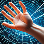 A dynamic and intricate visual representing the profound shift in ownership: blockchain lines intertwine with glowing data streams symbolizing AI market analysis, encircling vibrant NFT artworks and abstract DeFi financial symbols. A human hand subtly reaches into this digital nexus, signifying personal engagement and the exciting yet challenging transition from traditional to digital assets. The background features a blurred, modern cityscape subtly blending into a complex network, highlighting the convergence of the physical and virtual economies. High detail, futuristic, and a sense of controlled transformation.