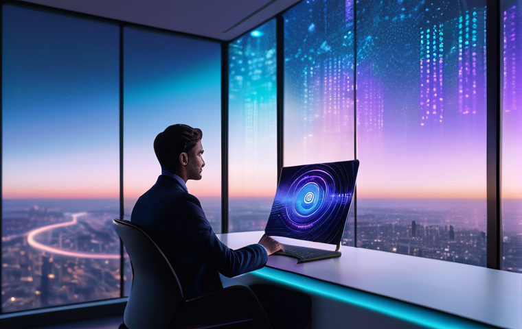 법률적 측면에서 본 디지털 소유권의 장래 - **Prompt:** A young, contemplative professional (gender-neutral, dressed in smart-casual, non-reveal...