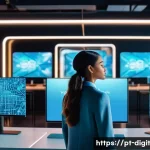 Home 22 디지털 자산 소유권 관리의 새로운 패러다임 - **Prompt:** "A diverse young professional, possibly of Portuguese or Brazilian descent, stands confi...