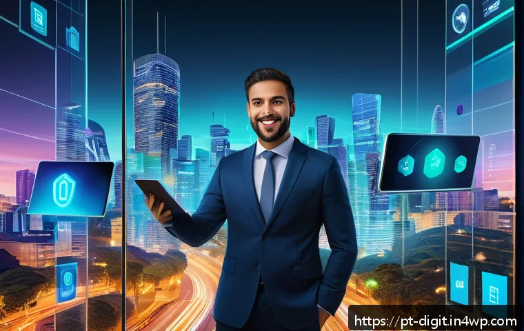 디지털 소유권 관련 주요 법률 및 규제 - A modern Brazilian digital marketplace scene featuring diverse professionals and content creators en...